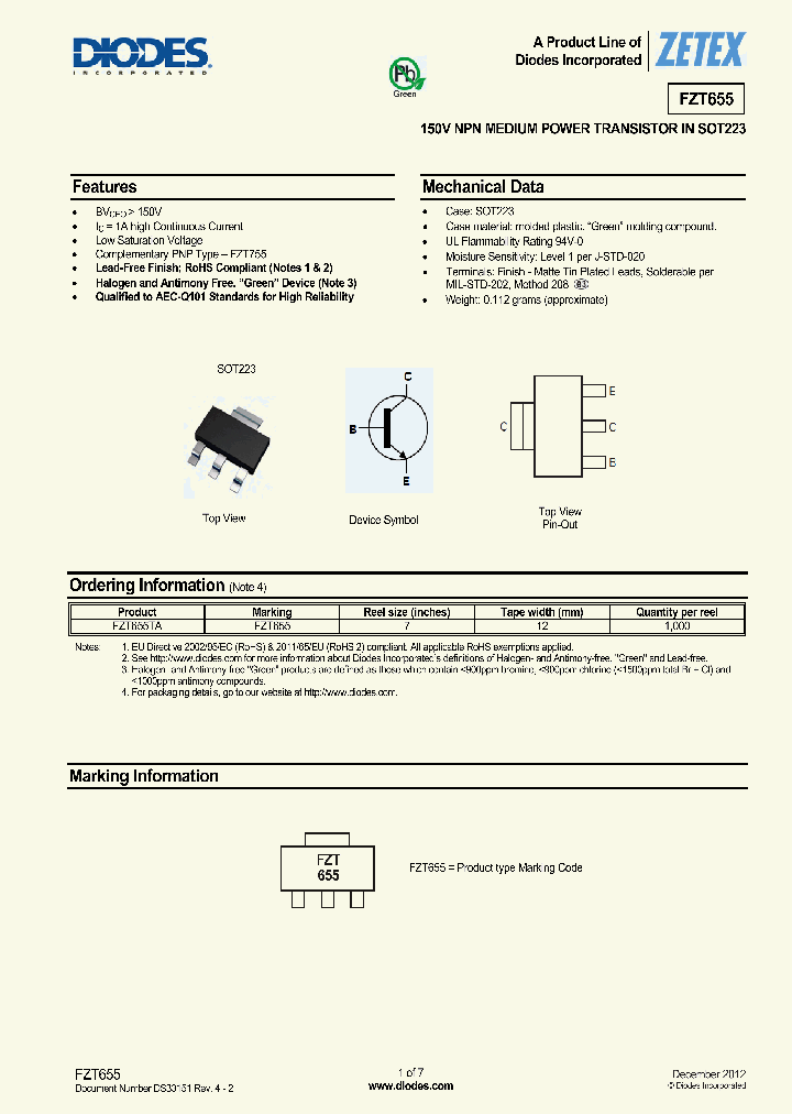 FZT655TA_6601186.PDF Datasheet