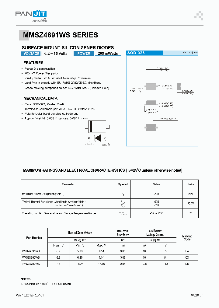 MMSZ4692WS_6611158.PDF Datasheet