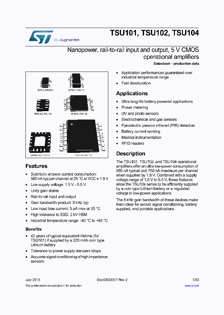 TSU101_6640990.PDF Datasheet