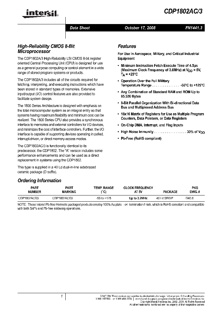 CDP1802ACD3_6634320.PDF Datasheet