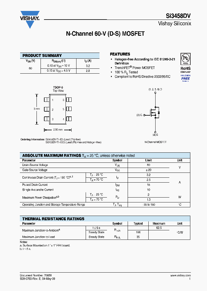 SI3458DV-T1-E3_6915466.PDF Datasheet