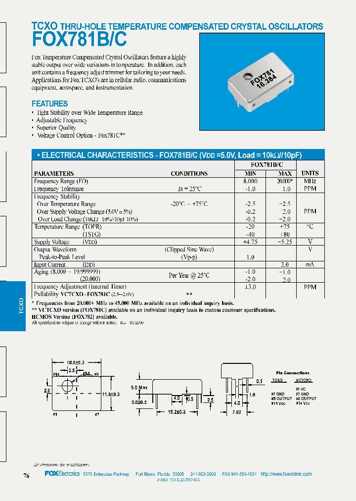 FOX781C-20000MHZ_7155385.PDF Datasheet