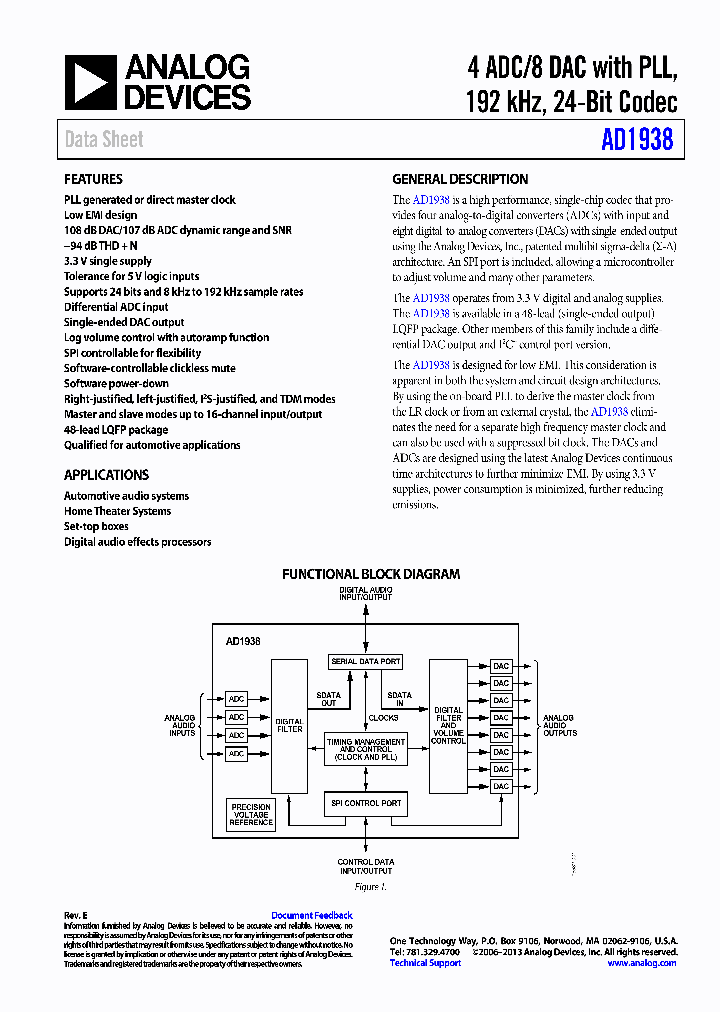 EVAL-AD1938AZ_7255401.PDF Datasheet