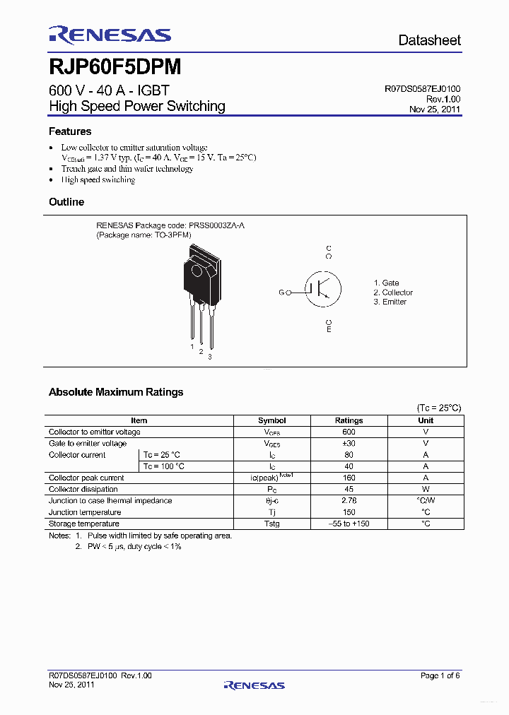 RJP60F5DPM_7299411.PDF Datasheet