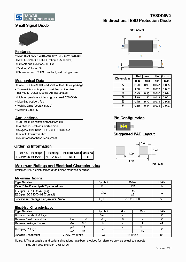 TESDD5V0_7304096.PDF Datasheet