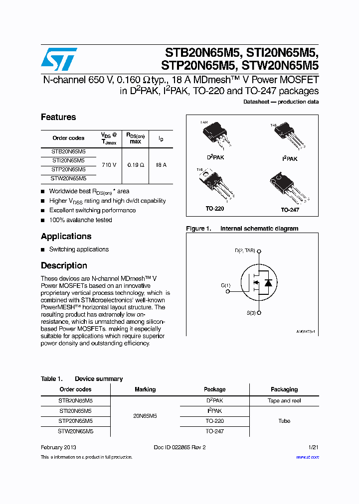 STP20N65M5_7316782.PDF Datasheet