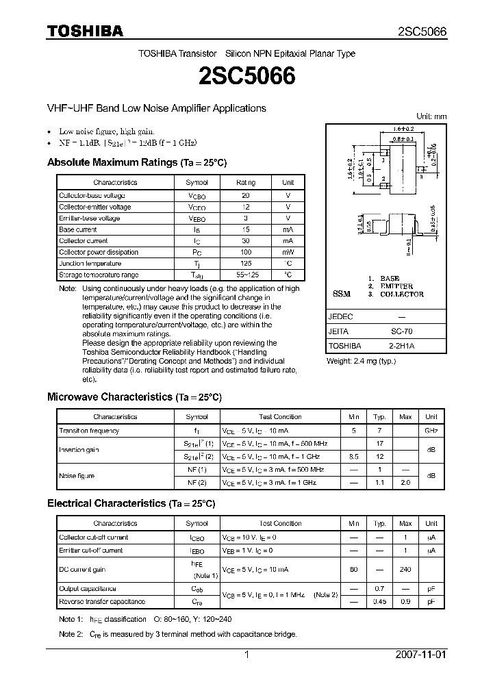 2SC5066FT-Y_7373201.PDF Datasheet