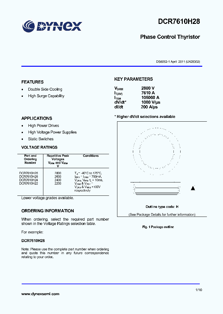 DCR7610H22_7539405.PDF Datasheet