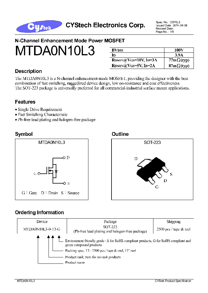 MTDA0N10L3_7577244.PDF Datasheet