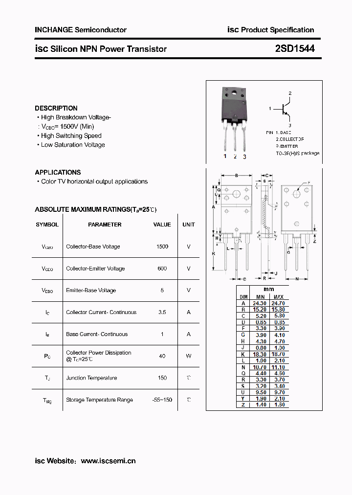 2SD1544_7581237.PDF Datasheet