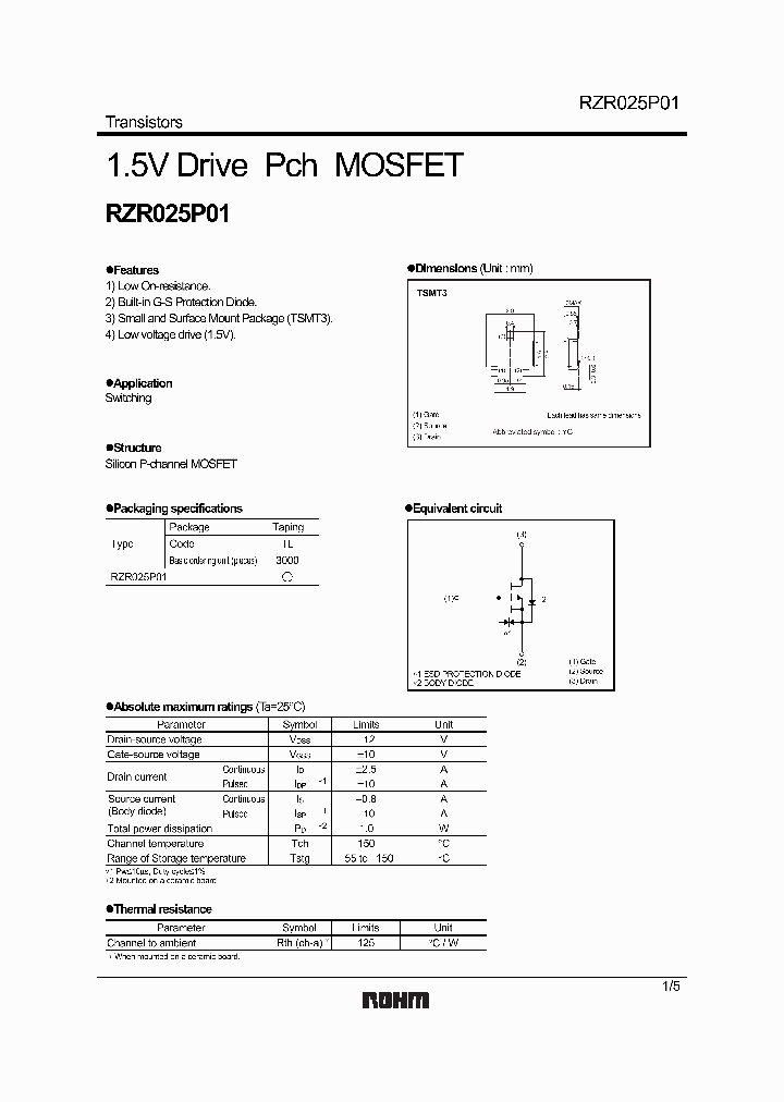 RZR025P01TL_7603293.PDF Datasheet