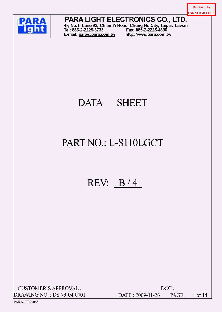 L-S110LGCT_7700528.PDF Datasheet