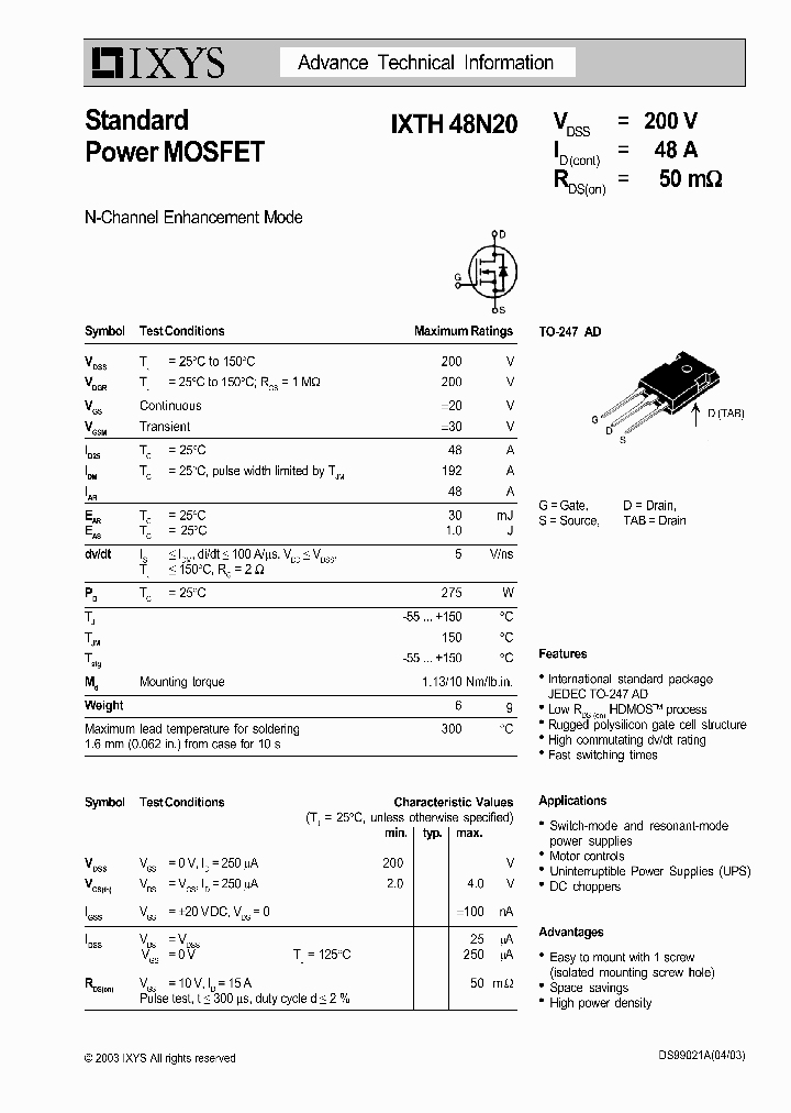 IXTH48N20_7726286.PDF Datasheet