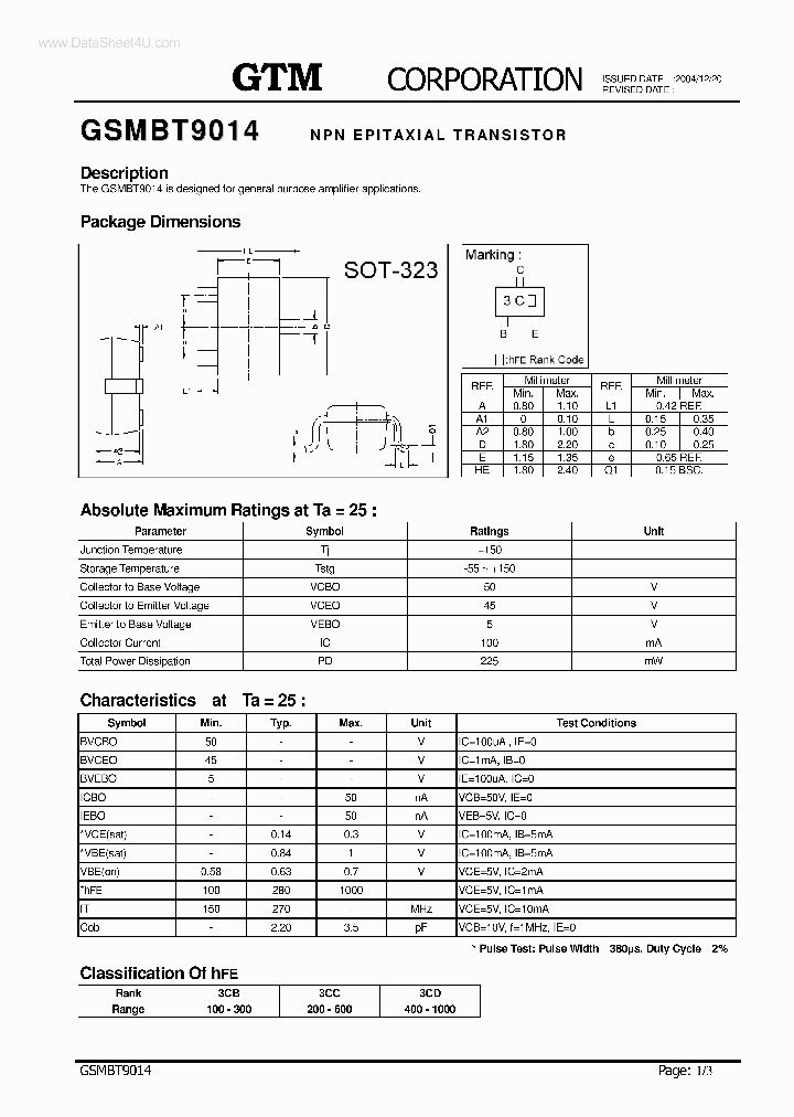 GSMBT9014_7738394.PDF Datasheet