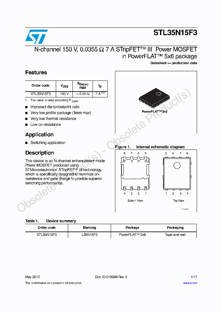 STL35N15F3_7804005.PDF Datasheet