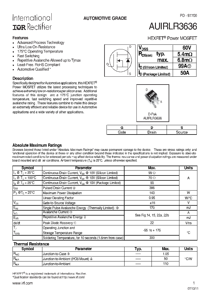 AUIRLR3636TRL_7826226.PDF Datasheet