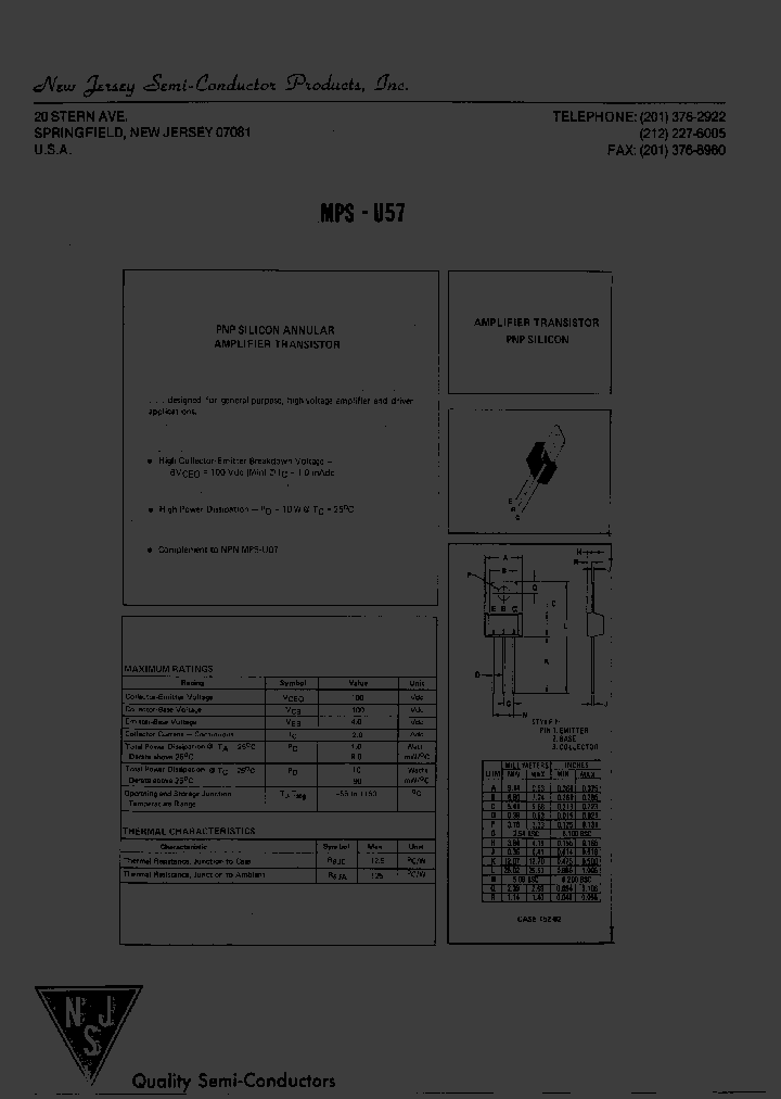 MPSU57_7840426.PDF Datasheet