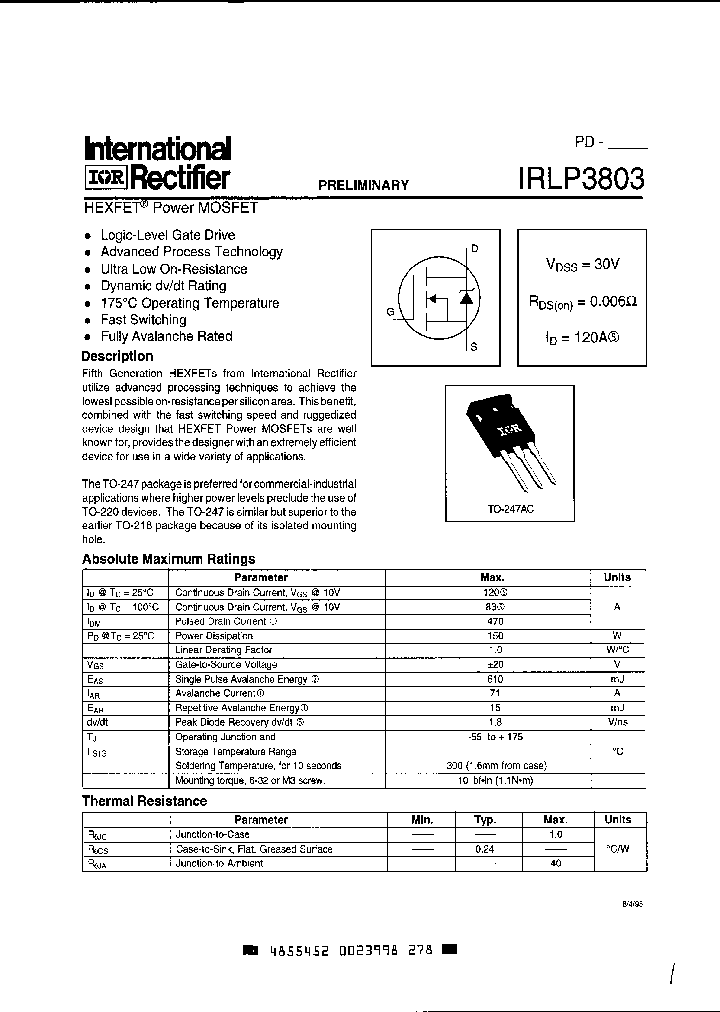 IRLP3803_7811418.PDF Datasheet