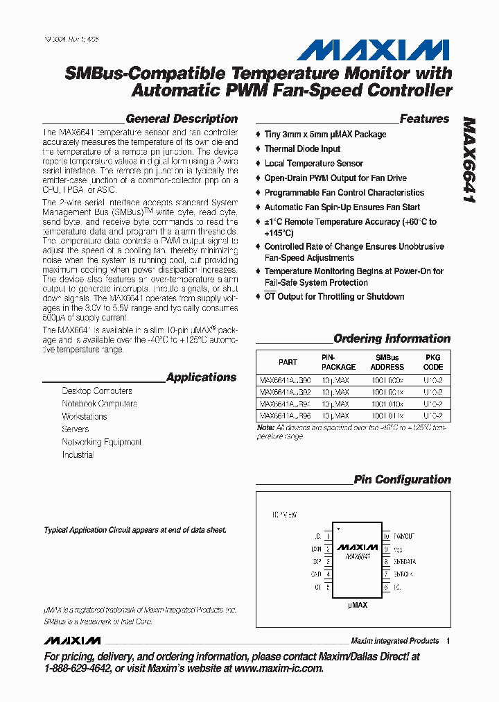 MAX6641AUB94_7836636.PDF Datasheet