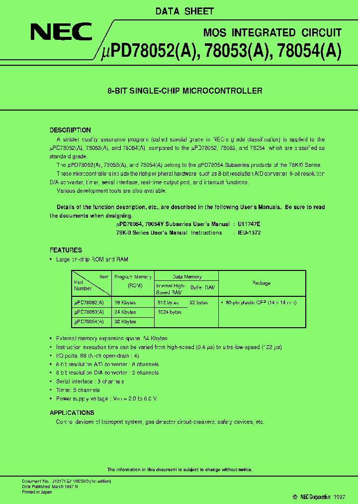 UPD78054GCA-XXX-3B9_7930147.PDF Datasheet