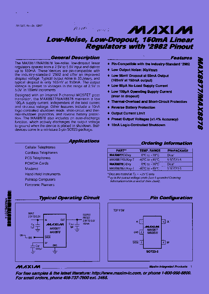 MAX8878CW29_7935067.PDF Datasheet