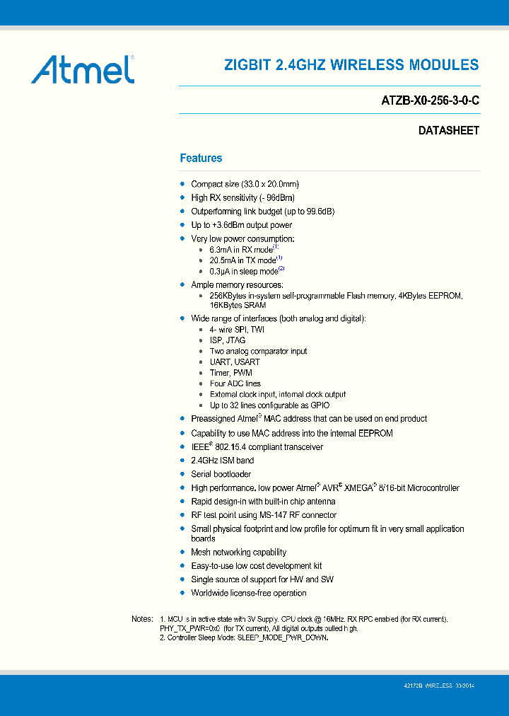 ATZB-X0-256-3-0-C-14_8001502.PDF Datasheet