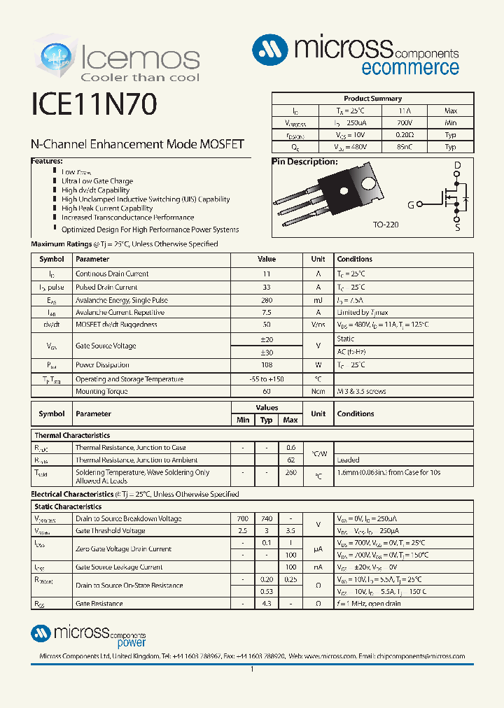ICE11N70_8011991.PDF Datasheet