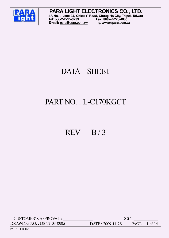 L-C170KGCT_8021364.PDF Datasheet