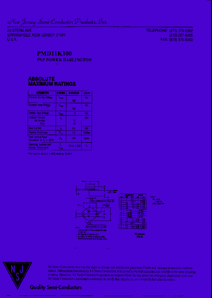 PMD11K100_8103509.PDF Datasheet