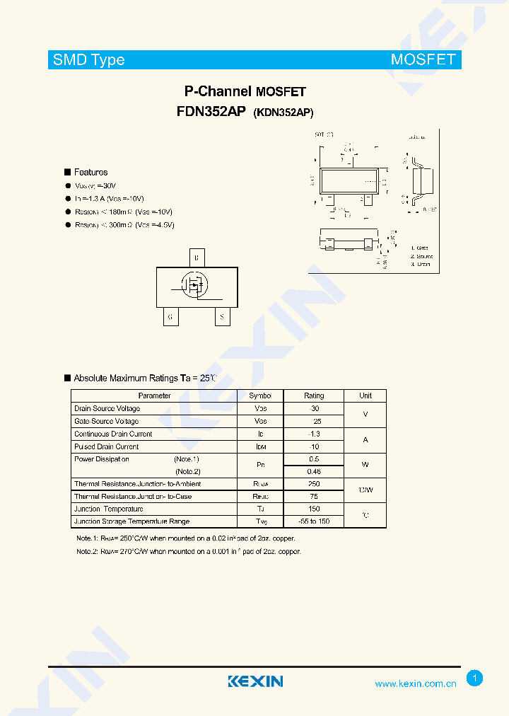 FDN352AP_8146164.PDF Datasheet