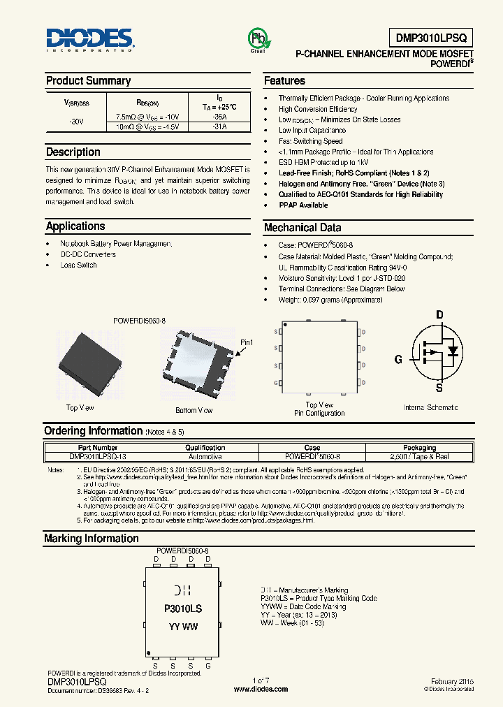 DMP3010LPSQ-15_8179605.PDF Datasheet