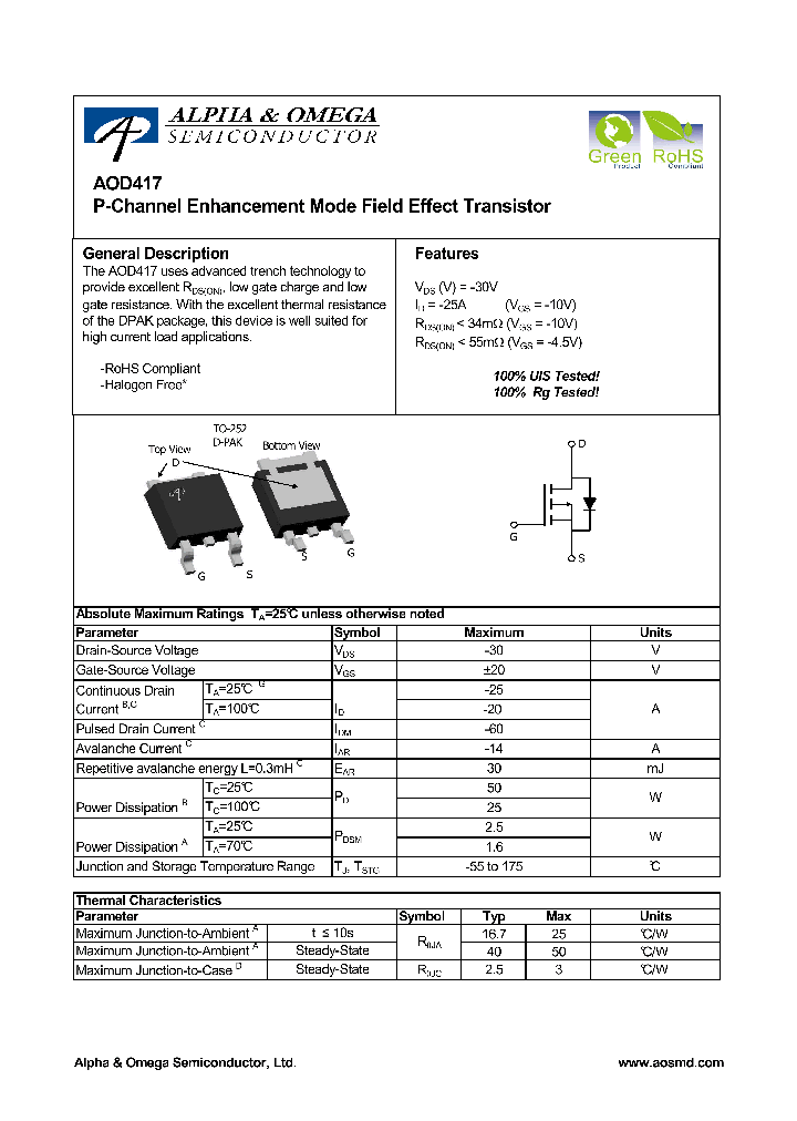 AOD417-08_8184261.PDF Datasheet