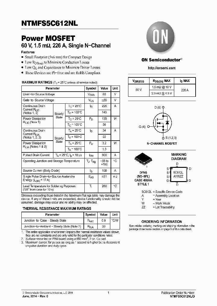 NTMFS5C612NL_8228896.PDF Datasheet