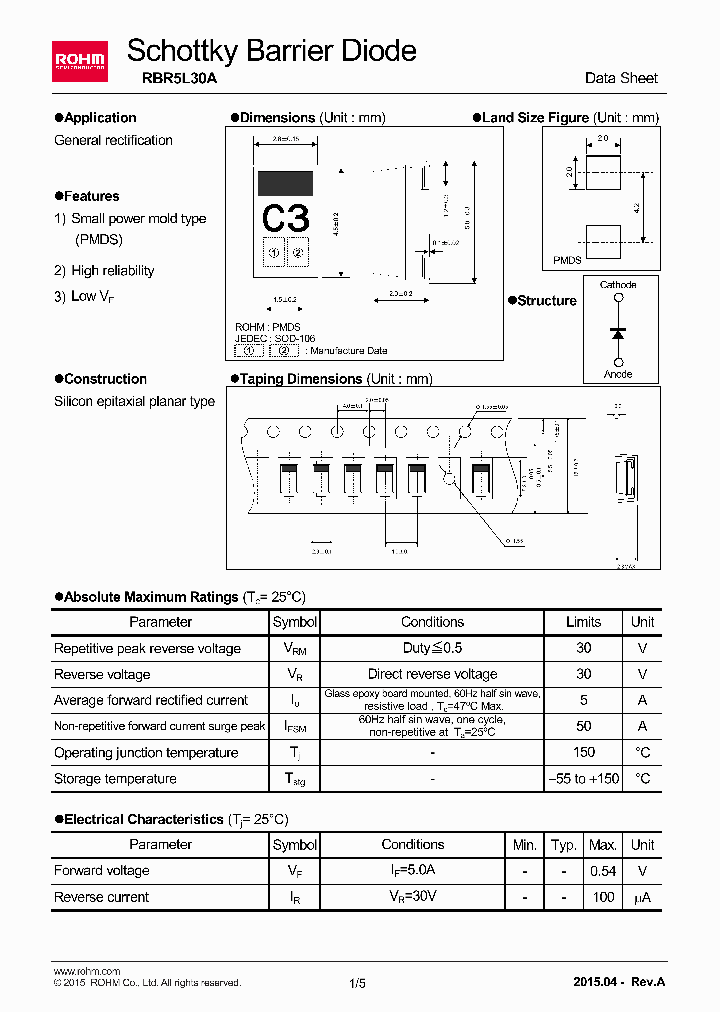 RBR5L30A_8230133.PDF Datasheet