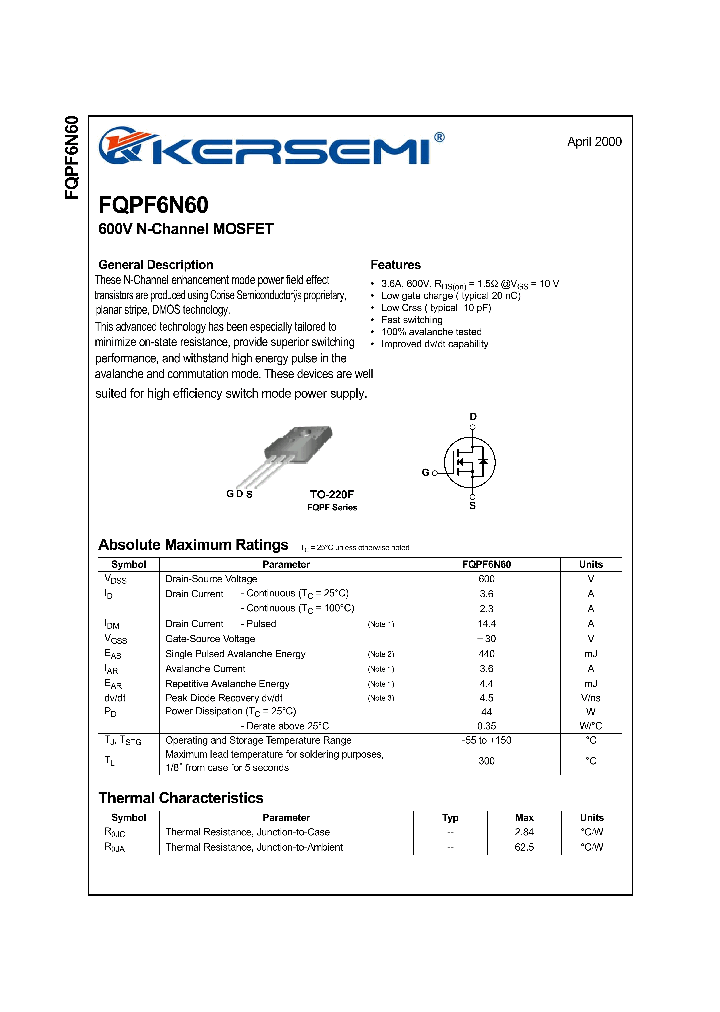 FQPF6N60_8239529.PDF Datasheet