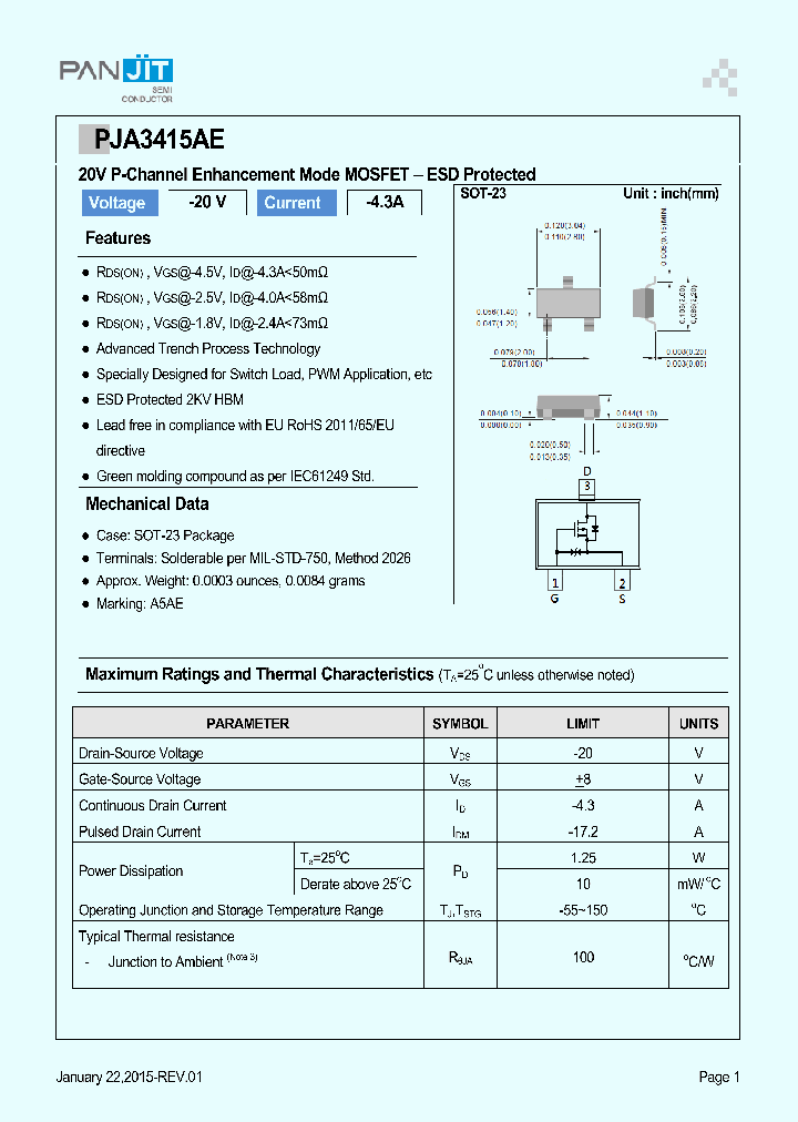 PJA3415AE_8243743.PDF Datasheet