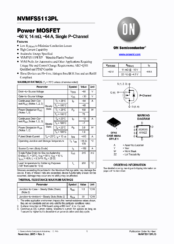 NVMFS5113PL_8250714.PDF Datasheet