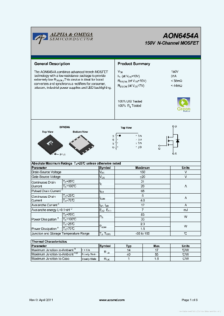 AON6454A_7865999.PDF Datasheet