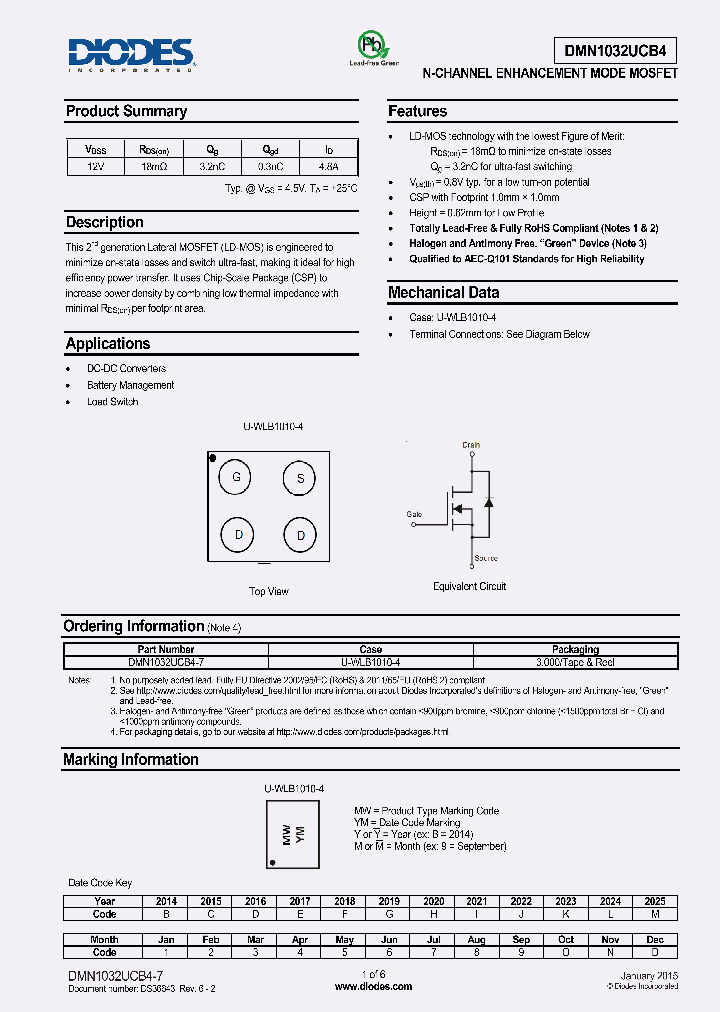 DMN1032UCB4_8287811.PDF Datasheet