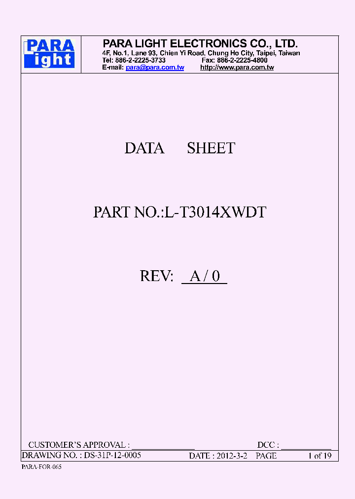 L-T3014WWDT_8288943.PDF Datasheet