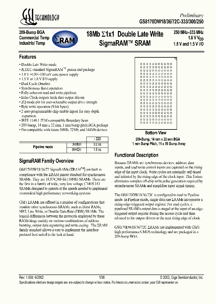 GS8170DW36C-250_8294630.PDF Datasheet