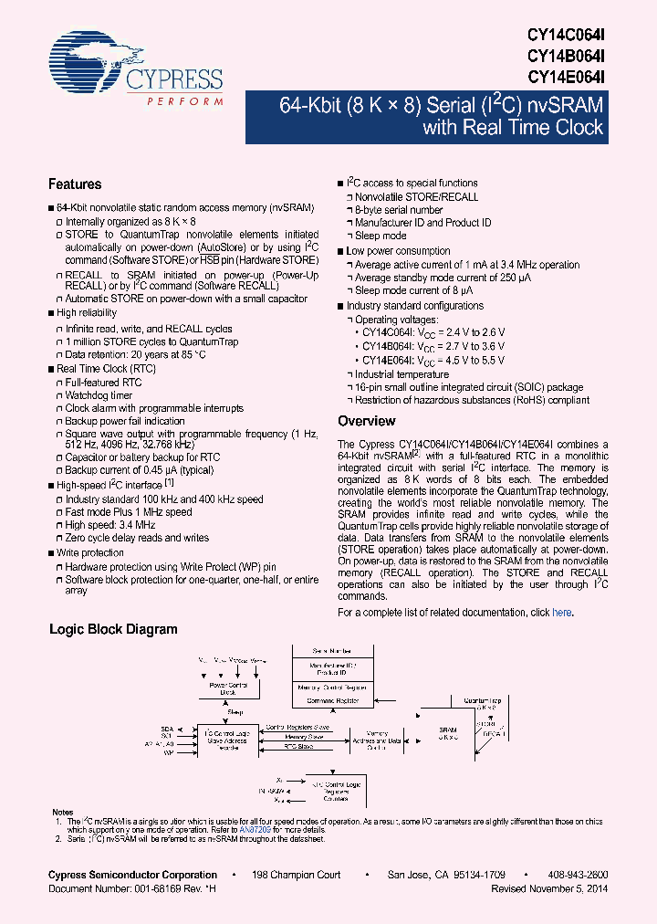 CY14B064I-SFXI_8304760.PDF Datasheet