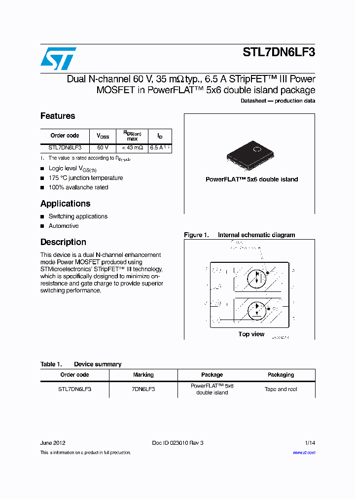 STL7DN6LF3_8306018.PDF Datasheet