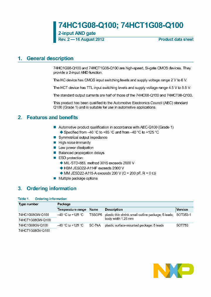 74HC1G08GV-Q100_8315985.PDF Datasheet