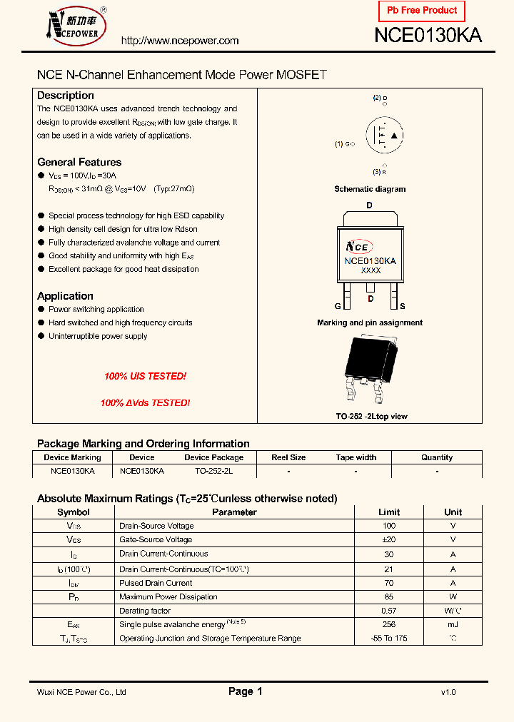 NCE0130KA_8332578.PDF Datasheet