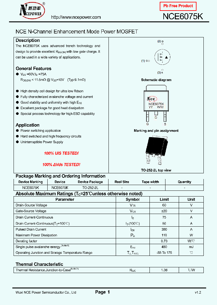 NCE6075K_8341779.PDF Datasheet