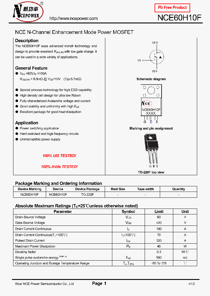 NCE60H10F_8341782.PDF Datasheet