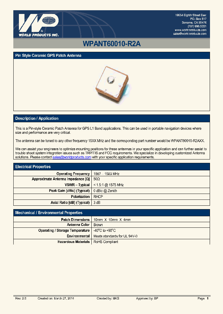 WPANT60010-R2A_8346279.PDF Datasheet