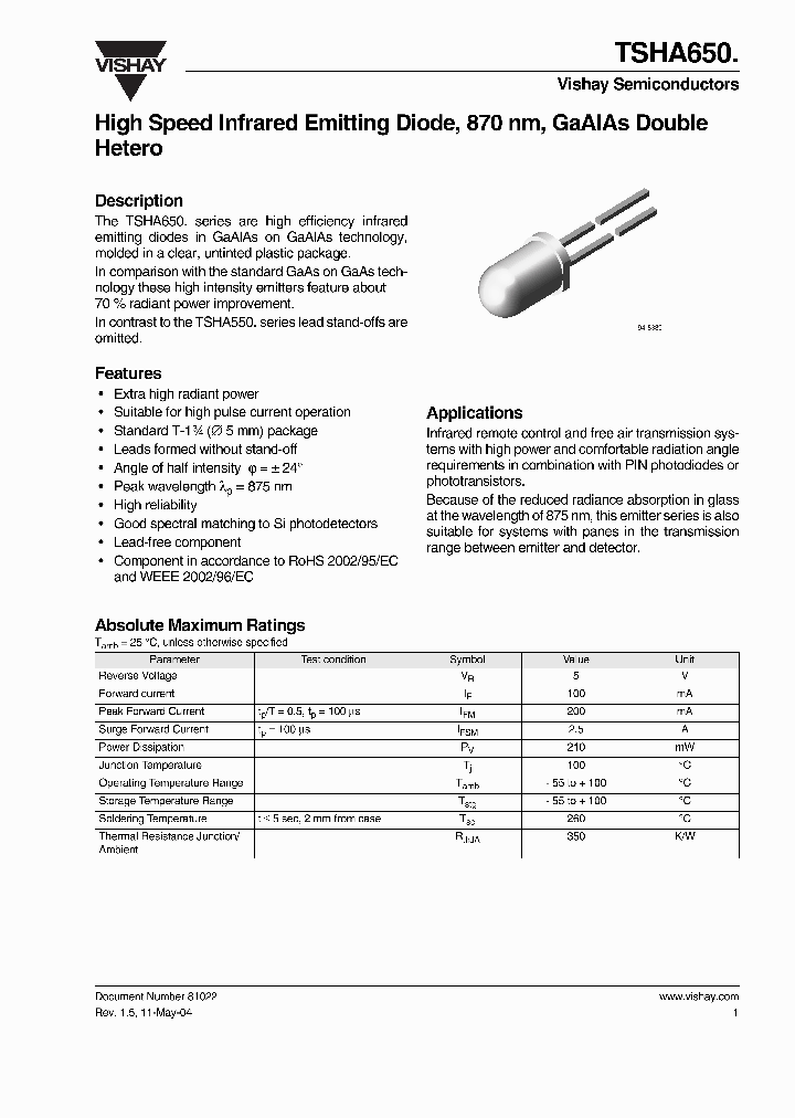 TSHA6500_8390241.PDF Datasheet