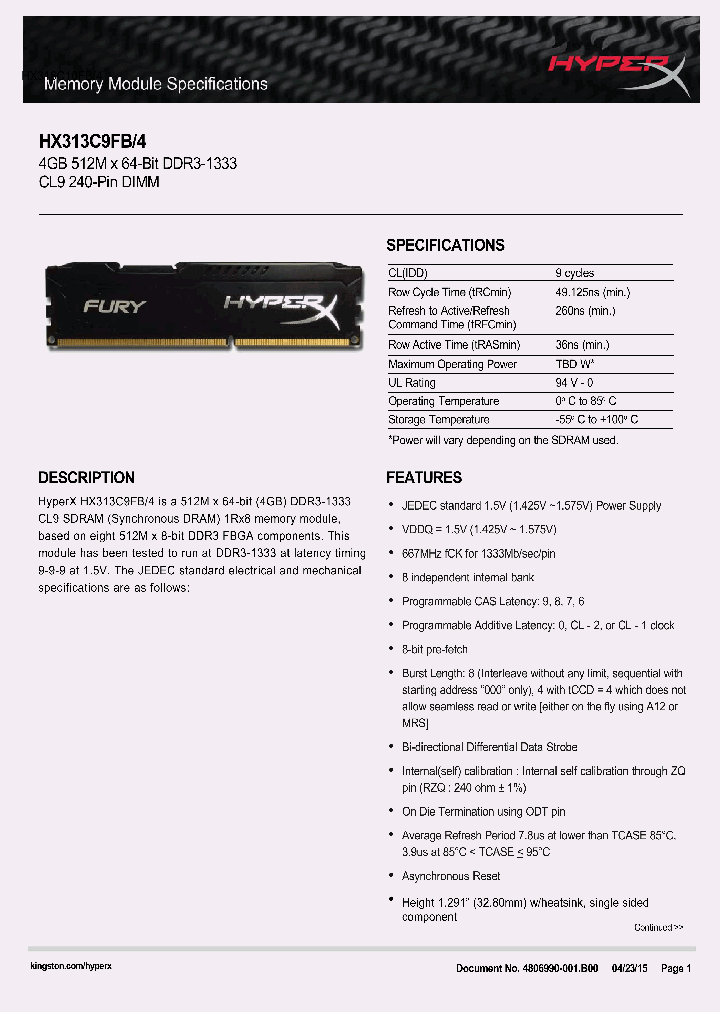 HX313C9FB-4_8408449.PDF Datasheet